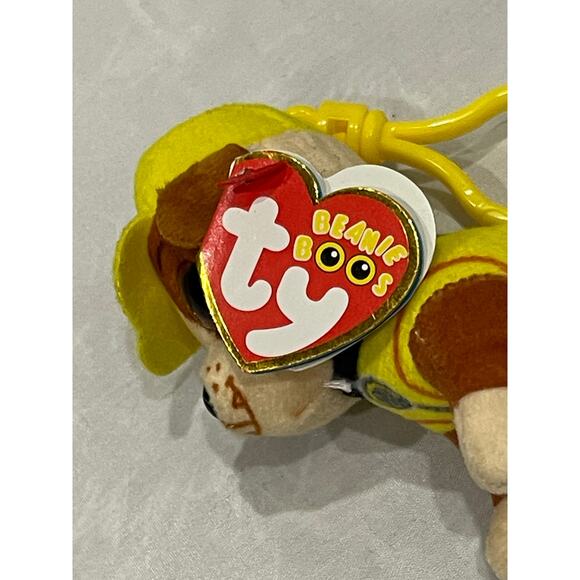 Ty Beanie Boos RUBBLE 2018 Summer Release - PAW PATROL Key Chain - Picture 4 of 7